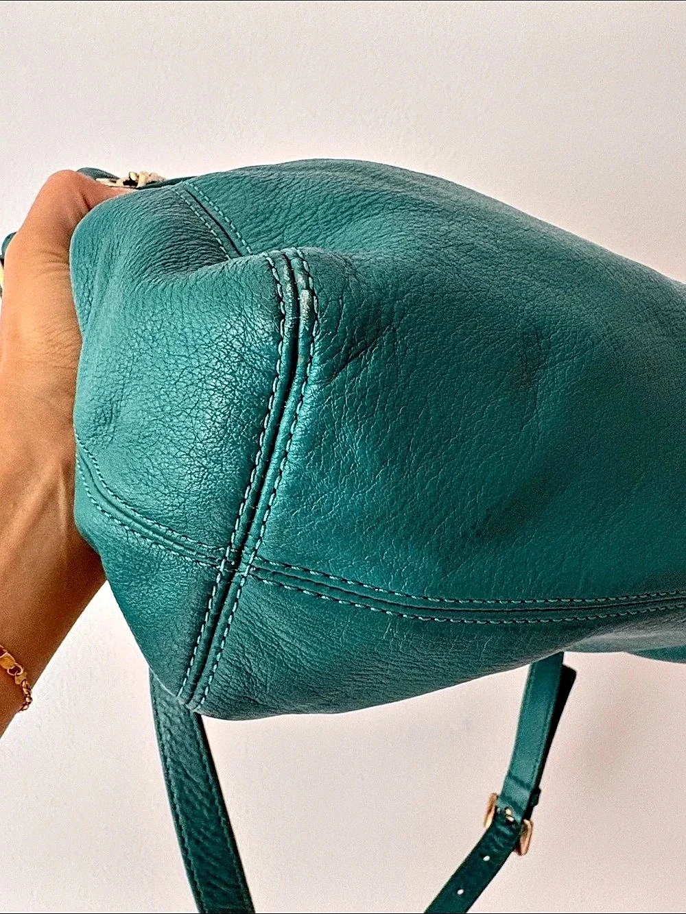 Michael Kors Nolita Large Hobo Bag Leather Teal
